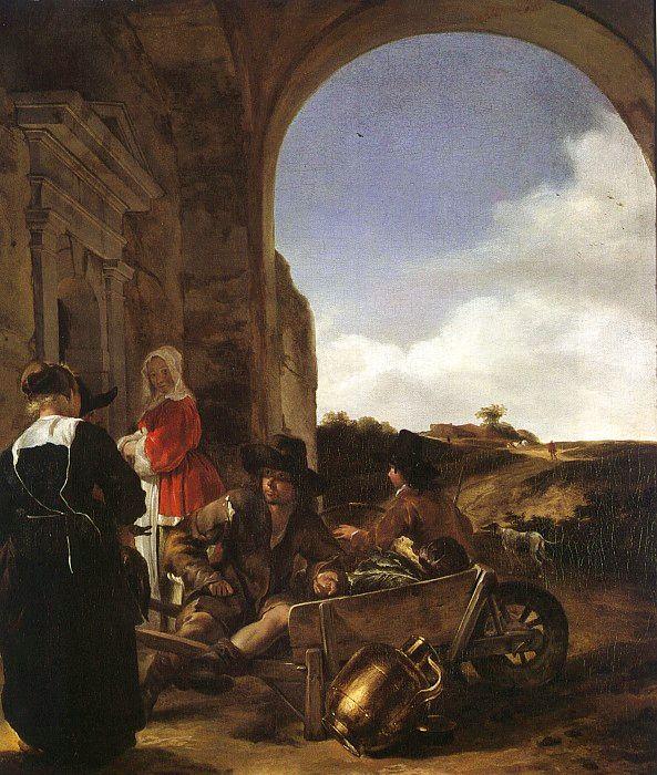 Jean Baptiste Weenix The Vegetable Merchant oil painting image